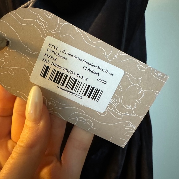 (NWT) Meshki Harlow Satin Strapless Maxi Dress | Evening Gown | Black | Small - Picture 12 of 12